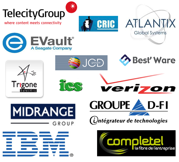 Télécity télécitygroup condorcet Tear4 tear 4 CRIC Atlantix JCD Groupe Best Ware bestware trigone informatique conseil evault e vault ICS verizon DFI Midrange IBM Complétel completel fibre intégrateur de technologie hébergement sécurité company partenaires partenariat